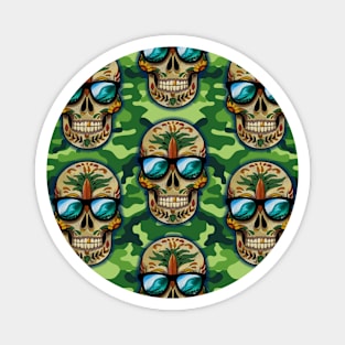 camo skulls Magnet